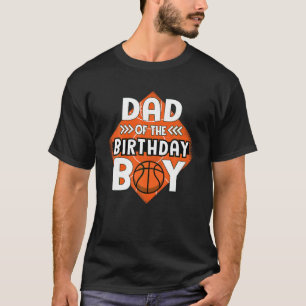 T-shirt Papa De L'Anniversaire Garçon Basketball Papa Tee