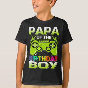 T-shirt PAPA De L'Anniversaire Garçon Correspondant Vidéo 