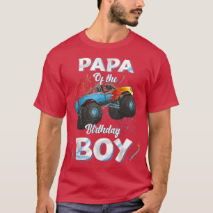 T-shirt Papa De L'Anniversaire Garçon Monster Camion Anniv