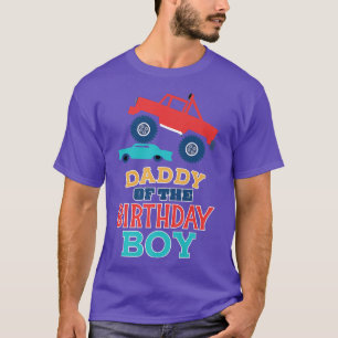 T-shirt Papa De L'Anniversaire Garçon Monster Truck Matchi