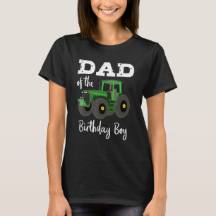T-shirt Papa De L'Anniversaire Garçon Tracteur ferme Tee