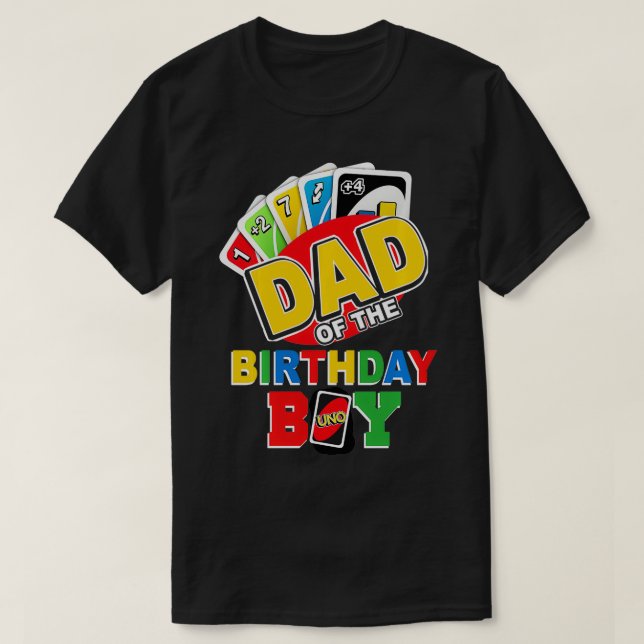 T-shirt Papa de l'Anniversaire Garçon Uno Papa Papa Père 1 (Design devant)