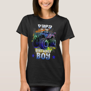 T-shirt Papa De L'Anniversaire Monster Truck Boy 1