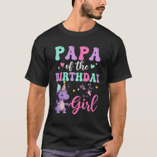 T-shirt Papa De L'Anniversaire Pour Fille Dinosaur T-Rex P