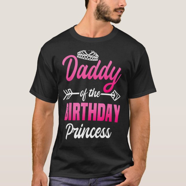 T-shirt Papa de l'anniversaire Princess Party Anniversaire (Devant)