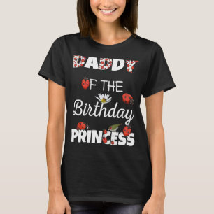 T-shirt Papa De L'Anniversaire Princesse Florale Famille L