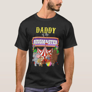 T-shirt Papa De L'Anniversaire Ringmaster Kids Circus Part