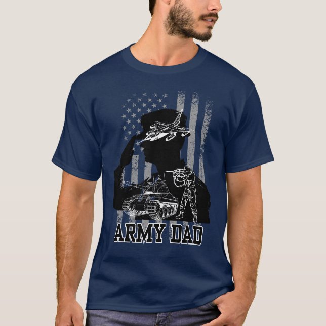 T-shirt Papa de l'armée (Devant)