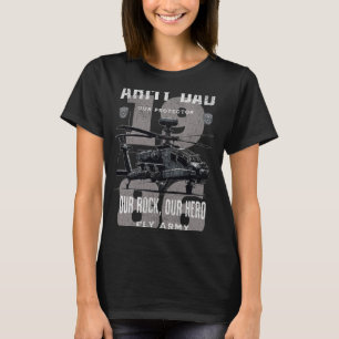 T-shirt Papa de l'armée Fête des pères militaires Apache H