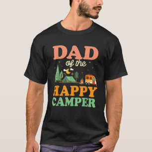 T-shirt Papa De L'Happy Camper Hommes 1er Voyage Camping A