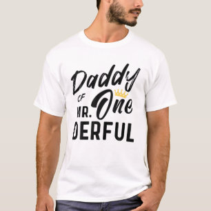 T-shirt Papa De M. 1Er Anniversaire Onederful Match