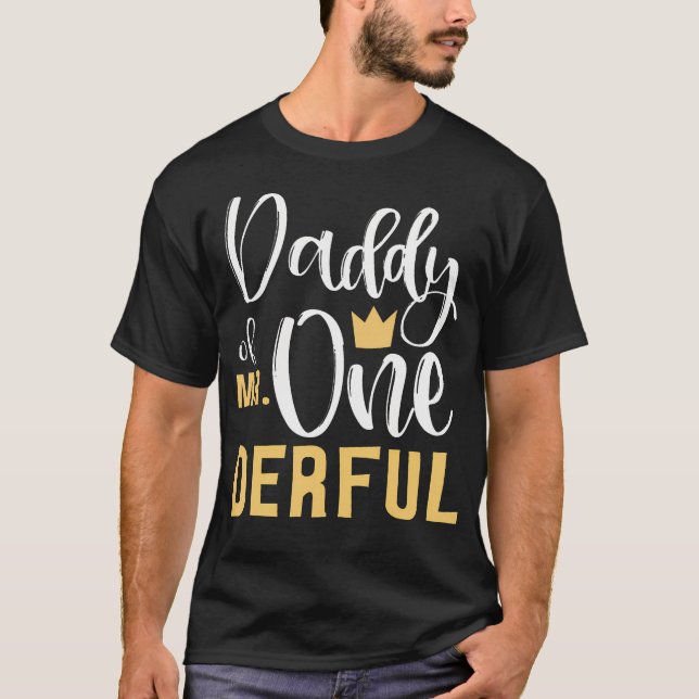 T-shirt Papa De M. Onederful 1E Anniversaire Premier One-D (Devant)