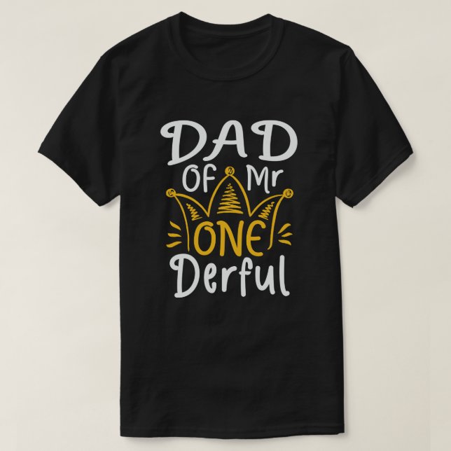 T-shirt Papa de M. Onederful 1er Anniversaire Correspondan (Design devant)