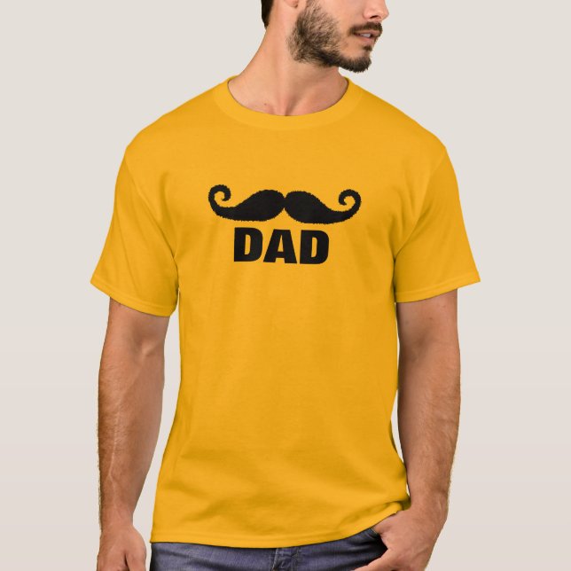 T-shirt papa de moustache (Devant)