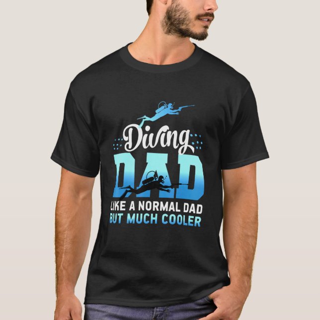 T-shirt Papa De Plongée Pour Les Plongeurs Et Les Amateurs (Devant)
