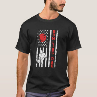 T-shirt Papa de quilleur Papa de quilleur Drapeau américai