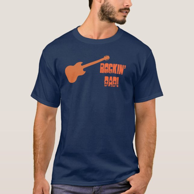 T-shirt Papa de Rockin ! Guitare (Devant)