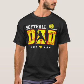 T-shirt Papa de softball Fête des Pères Sport Entraîneur P