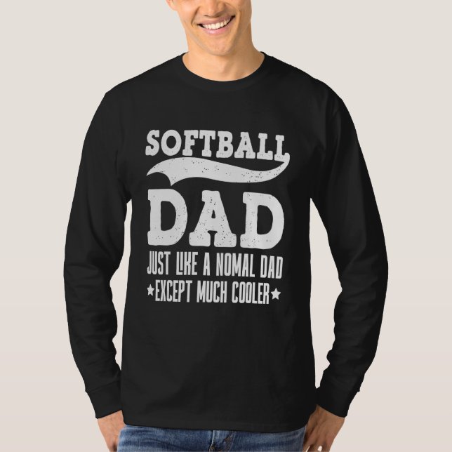 T-shirt Papa De Softball Rétro Comme Papa Normal Sauf M (Devant)