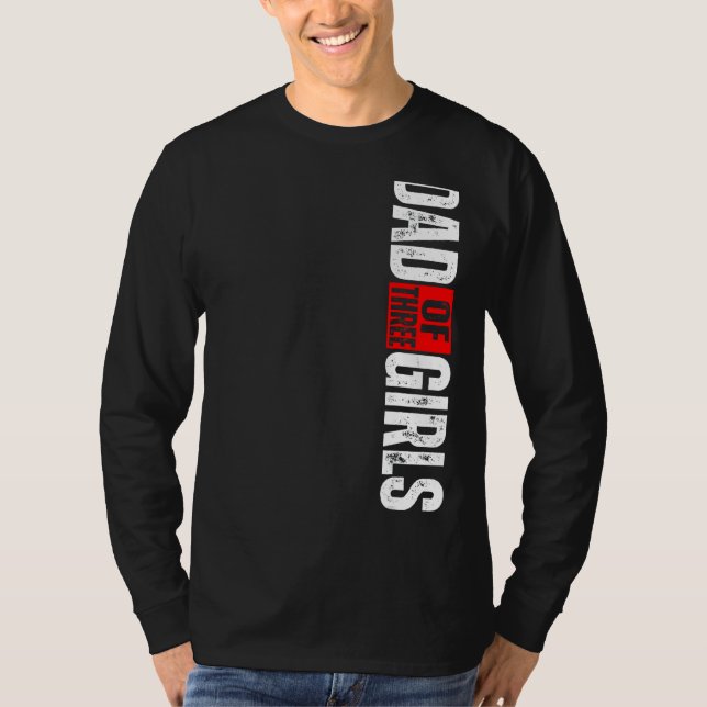 T-shirt Papa De Trois Filles (Devant)