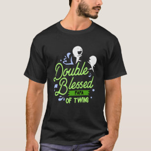 T-shirt Papa De Twins Grand-Père Faire-part À