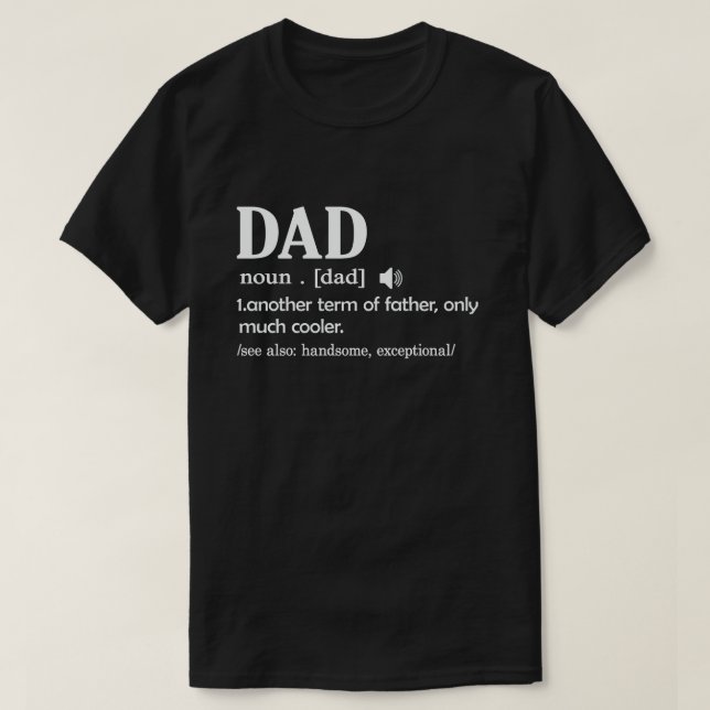 T-shirt Papa Définition Drôle Signification Cool Fête des  (Design devant)