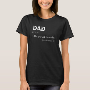 T-shirt Papa Définition Le Type Avec Le Portefeuille Voir