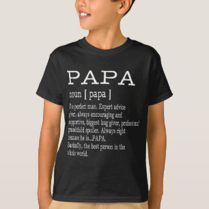 T-shirt Papa Définition Papi Fête des pères Cadeaux - Homm