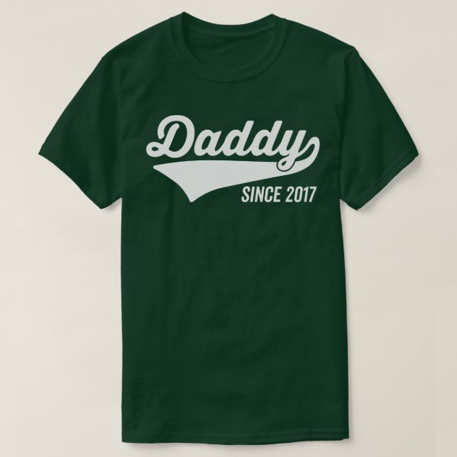 T-shirt Papa depuis 2017 (Design devant)