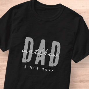 T-shirt Papa Depuis 20XX Moderne Élégant Simple