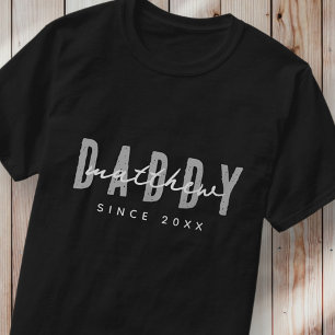 T-shirt Papa Depuis 20XX Moderne Élégant Simple