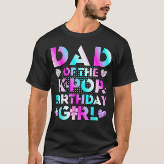 T-shirt Papa des filles K-Pop d'anniversaire de musique co
