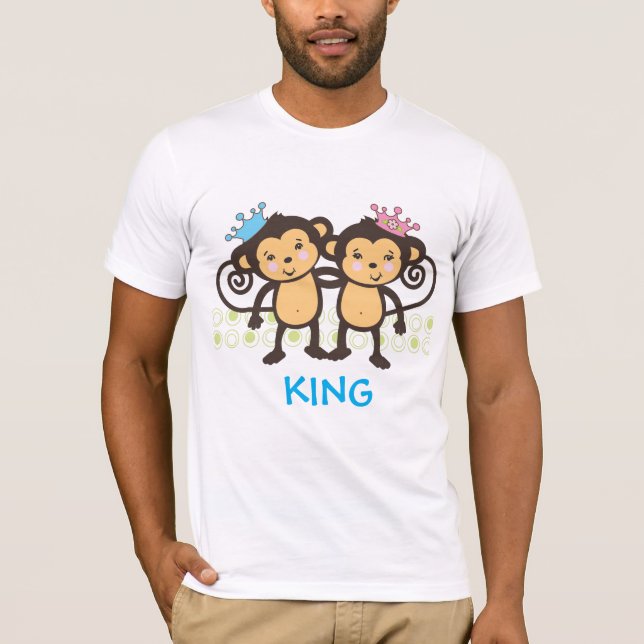 T-shirt Papa des singes jumeaux (Devant)