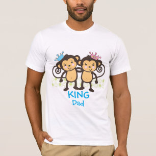 T-shirt Papa des singes jumeaux