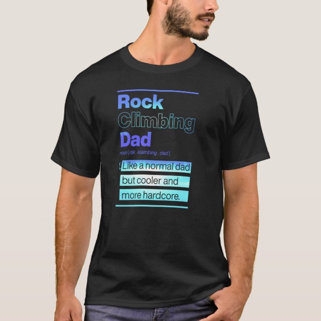 T-shirt Papa d'escalade comme un papa normal mais plus coo (Devant)