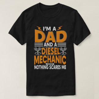 T-shirt Papa & Diesel Mécanique Rien Ne Me Fait Peur