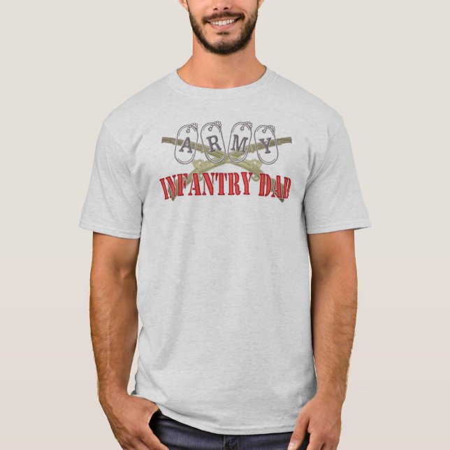 T-shirt Papa d'infanterie d'armée (Devant)