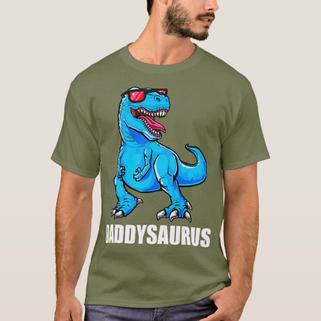 T-shirt Papa Dinosaur Chemise Daddysaurus Rex Chemise Papa (Devant)