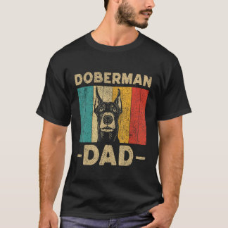 T-shirt Papa Doberman Doberman Pinscher Rétro