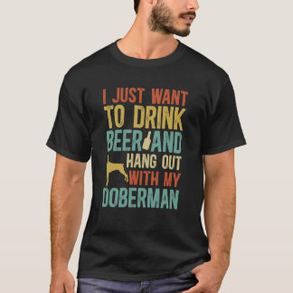 T-shirt Papa Doberman Drôle de Père de Doberman Pinscher
