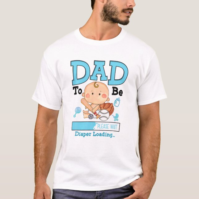 T-shirt Papa Doit Charger S'Il Vous Plaît Attendre Grosses (Devant)