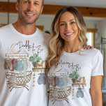 T-shirt Papa doit être Boho Nursery Vêtements bébé<br><div class="desc">Papa to Be t-shirt pour ton baby shower, révélation de genre, faire-part de grossesse, etc. Vous pouvez customiser le texte pour lire c'est une fille ou c'est un garçon, papa d'être ou nouveau père par exemple. Cette conception a des illustrations sur le thème de la pépinière, y compris bassinet et...</div>