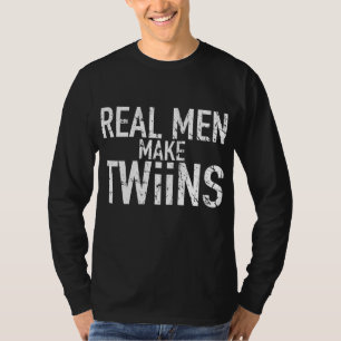 T-shirt Papa doit être cadeau de vrais hommes faire jumeau