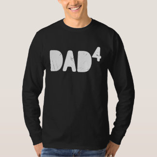 T-shirt Papa doit être de 4 enfants Grossesse faire-part F