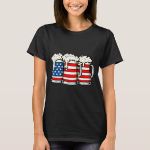 T-shirt Papa drôle amateur de bière du 4 juillet buvant de