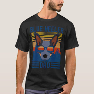 T-shirt Papa drôle de chien de bétail australien Blue Heel