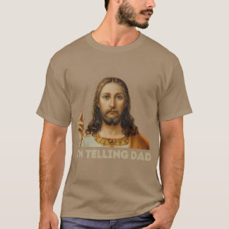 T-shirt Papa drôle rétro religieux chrétien Jésus