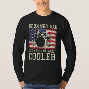 T-shirt Papa Du Batteur Comme Un Batteur Vintage Régulier