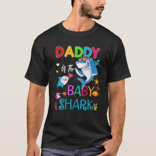 T-shirt Papa Du Bébé Requin Anniversaire Garçon, Fille, En