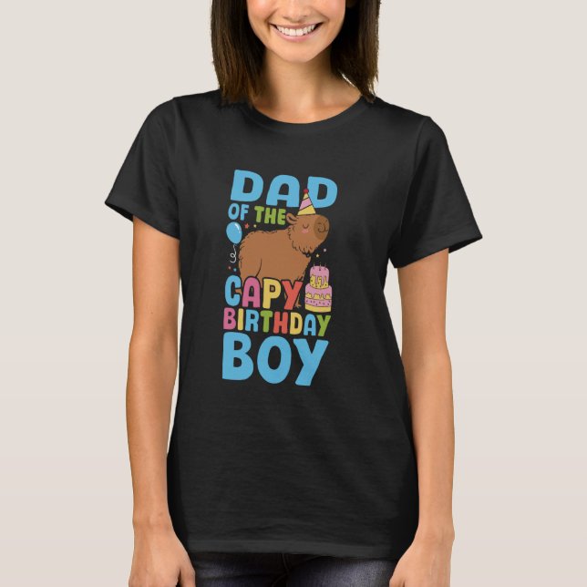 T-shirt Papa du Capy garçon d'anniversaire Capybara Décora (Devant)